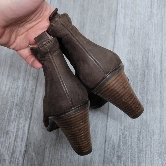 Paul Green Dark Brown Jano Heeled Leather Ankle Bootie Women's US 9 - Picture 5 of 11